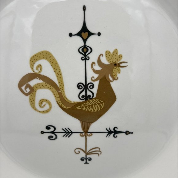 Edwin Knowles Weather Vane Pattern 12" Serving Platter MCM Farmhouse Style 1959 - Picture 2 of 5